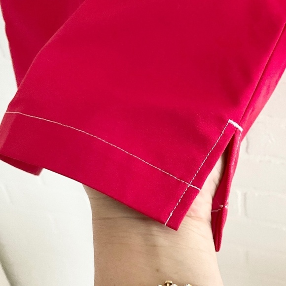 Adidas Mini Skirt Red White trim Blokettecore Tennis Prep pockets Sz 10 - Picture 6 of 12